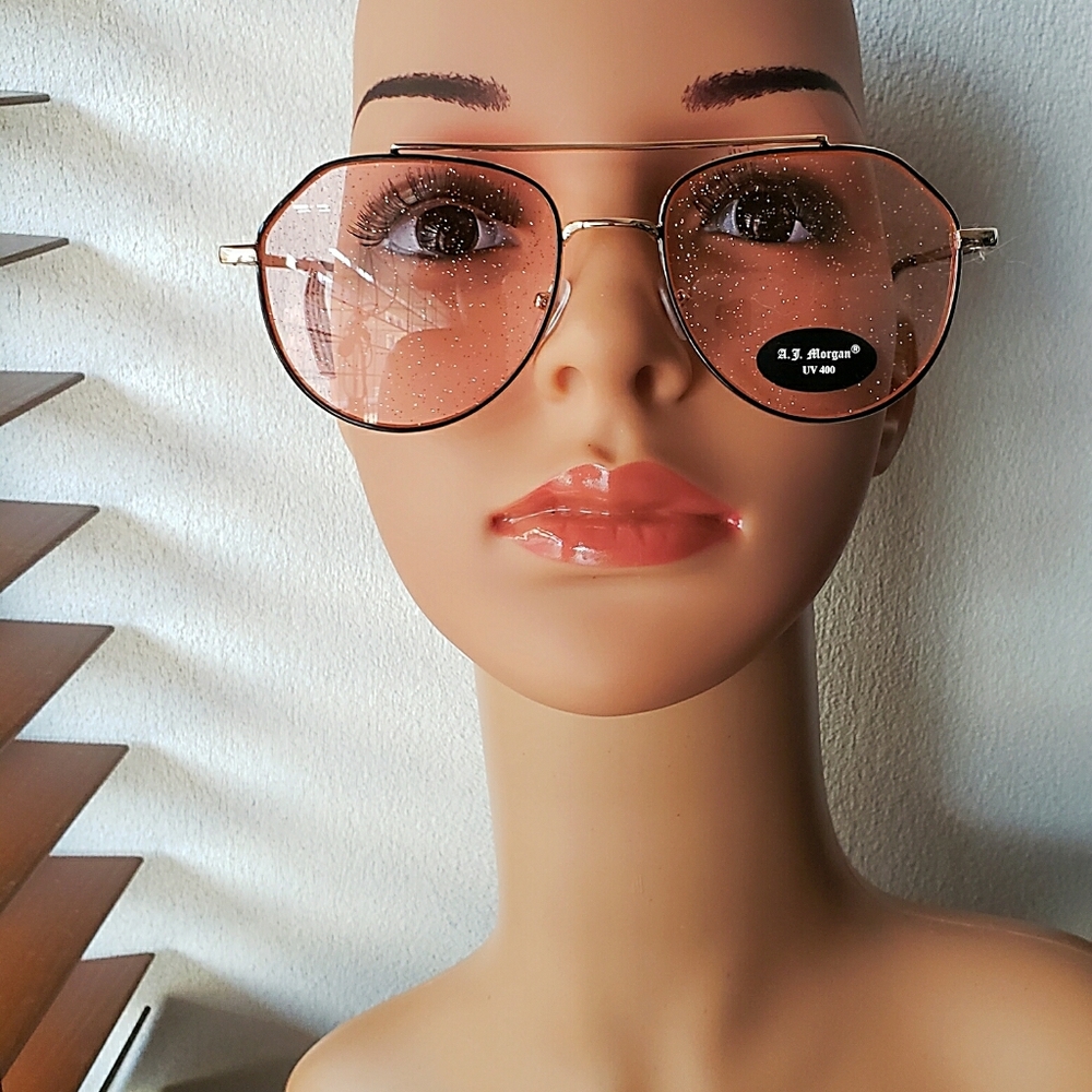 Glitter And Shine Sunglasses - Pink